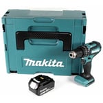 Dhp 485 T1J Perceuse visseuse à percussion sans fil 18 v Li-Ion + 1x Batterie 5,0 Ah + Coffret de transport - sans chargeur - Makita