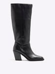 River Island High Leg Boots - Black, Black, Size 3, Women