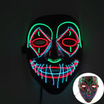 Uusi hauska LED Neon EL Wire Light Up Mask Halloween Masquerade Carnival Party Rave pääsiäisasu Cosplay hehkuva naamio