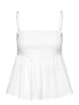 Gina Tricot Linen Blend Singlet Vit