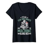 Womens Machinist CNC Machine Operator V-Neck T-Shirt