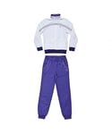 Puma Childrens Unisex Long Sleeve Zip Up White Purple Kids Track Suit 829349 01 - Size X-Large