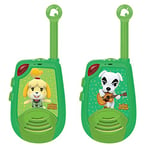 Lexibook, Animal Crossing, Digital Walkie-Talkies for Children, 2 km Transmission Range, Morse Light Function, Belt Clip for Transport, Battery operated, Green, TW25AC