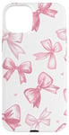 iPhone 15 Plus Aesthetic cute Pink Ribbons and Bows Pattern Case