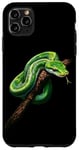 Coque pour iPhone 11 Pro Max Amoureux Drôles De Python D'arbre Vert, Serpents, Reptiles