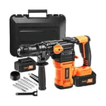 Perceuse, 20V, 26mm, 3 modes, SDS-Plus, burinage du béton, orange