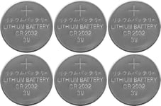 CR2032-batteri, Lithium 3V, 6-pack