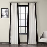 HPD Half Price Drapes PRCT-VC1716-108-FP Rideau Vertical plissé Colorblock (1 Panneau), 25 x 108, Popcorn Frais et Noir