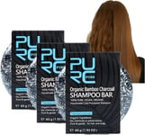 Purc Polygonum Shampoo Soap, Hair Darkening Charcoal Shampoo Bar, Organic Bamboo