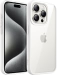 JETech Case for iPhone 15 Pro 6.1-Inch, Shockproof Phone White Titanium