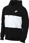 Nike Club Hooded Sweatshirt Black/White/White XXL