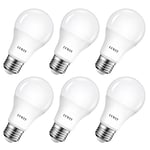 LVWIT Daylight 8W E27 LED Edison Bulb 60W Equivalent, E27 Screw Bulb Cool White, Energy Saving Light Bulbs,6500K,806LM,Non-Dimmable(6 Pack)