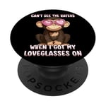 Can't See The Haters Loveglasses On Monkey Heart Glasses PopSockets Adhesive PopGrip