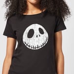 Nightmare Before Christmas Jack Skellington Crinkle Women's T-Shirt - Black - XL