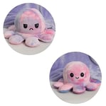 ZDer Cute Octopus Plush Toy, Stuffed Reversible Plushie, Double-Sided Flip Mood Animal Plush Doll Gift for Baby, Boys and Girls