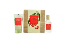 MÄURER & WIRTZ 4711 ACQUA COLONIA LYCHEE & WHITE MINT GIFT SET 50ML EDC + 75ML