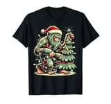 Belive Bigfoot Christmas Tree Xmas Sasquatch Kids Boys Men T-Shirt