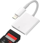 Adaptateur Lecteur Carte SD Mémoire Externes iPhone Lightning Jack Accessoire Appareil Photo Switch Caméra SD Card Reader Connecteur pour Apple 14 13 12 11 Pro Max Mini 7 8 Plus X Se XS XR Ipad Air