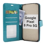 Crazy Horse Wallet Google Pixel 8 Pro 5G (Turkos)