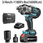 High Torque Cordless Impact Wrench Battery Power Car Brushless Impact Gun Kit