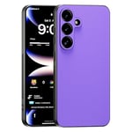 TAUYN Coque pour Samsung Galaxy S23 FE, Ultra-Fin Premium PU Cuir Back et Monture en Silicone Souple Etui, Antichoc, Anti-Rayures Bumper Housse. - Violet