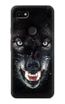 Black Wolf Blue Eyes Face Case Cover For Google Pixel 3a XL