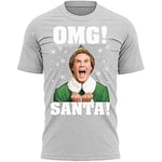 Omg tomten! Funny Elf Movie Christmas Unisex T-shirt Present Shirt Gift Grey M