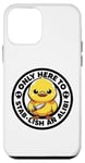 iPhone 12 mini Only Here To Stab-lish An Alibi Duck Puns Sarcasm Funny Duck Case