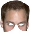 FoxyPrinting Half Prince William Celebrity Cardboard Party Face Mask Fancy Dress