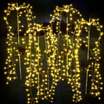 Solar Lights for Garden Decoration,Christmas 480 LED Fairy Lights Solar Powered Starburst Lights Outdoor Decorative Lamp Pathway Lighting 8 Different Modes Waterproof Warm Color 4 Pack