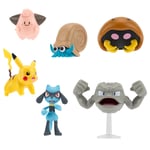 Pokémon Battle Figure 6 Pack - Features 2-Inch Battle Figures of Pikachu, Cleffa