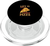 Life Is Short Order Pizza Italien Pizzaholics Amateur de pizza PopSockets PopGrip pour MagSafe