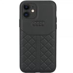 Audi iPhone 11 Kuori Genuine Leather Case Musta