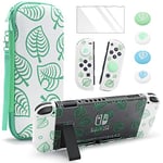 Larger Switch Case for Nintendo Switch, Travel Carrying Switch Bundle Bag Portable Protective Accessories Kit (Animal Crossing)