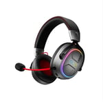 OXS Storm G2 Casque Gaming sans Fil, Son Ambiophonique Virtuel 7,1, 3 Modes d'égalisation, Faible Latence 2,4 GHz, Pilote de 50 mm, Autonomie de 40 Heures, Bluetooth 5.3, pour PC, Console, Mobile