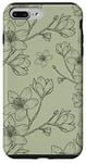 Coque pour iPhone 7 Plus/8 Plus Fleurs de cerisier Boho Blossom sur vert sauge