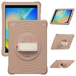 iPad 10.2:lle (2021/2019/2020) Case Hand Strap Kickstand PC + silikoni + TPU tabletin kansi