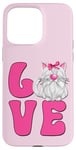 Coque pour iPhone 15 Pro Max White Kitten Graphic For Women Funny Cat Mom Pink Love Cat