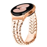 Bracelet compatible avec Samsung Galaxy Watch 7/6/5/4 40mm 44mm/Watch 5 Pro 45mm/Galaxy Watch 6 Classic 43mm 47mm/Watch 4 Classic Femme, 20mm Bling Bracelets de Remplacement Métal (C-ROSE OR)