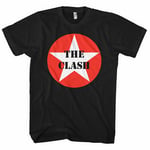 Mens The Clash Unisex Tee: Star Badge T Shirt Official