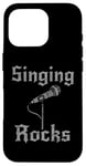 Coque pour iPhone 16 Pro Singing Rocks, chanteur chanteur musicien rock Goth