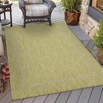 HomebyHome Tapis d'Extérieur Résistant aux Intempéries 300x400 (280 x 370 cm) Vert - Résistant aux UV, Imperméable et Léger - Idéal pour Balcon, Terrasse, Jardin et Cuisine