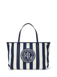 Lauren Ralph Lauren Emerie XL Stripe Tote Bag, Nvy Strpe