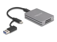 Delock - Kortleser (Cfexpress Type A, Sd, Sdhc, Sdhc Uhs-I, Sdhc Uhs-Ii, Sdxc, Sdxc Uhs-I, Sdhc Uhs-Ii, Sd 3.0 Uhs-I, Sd 4.0 Uhs-Ii) - Usb-C 3.2 Gen 2