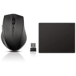 Speedlink CALADO Souris silencieuse - Souris sans Fil silencieuse, Noir & SL-6243-LBK Notary Soft Touch Tapis de Souris (Aspect Cuir Élégant, Surface Souple, Bordure Cousue)