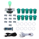 Kit D'accessoires De Joystick D'arcade 822b, Bricolage Simple, Pour Jeu D'arcade/Combat &agrave; Domicile, Ensemble Usb De Style Am&eacute;Ricain (Vert)