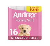 Andrex Gentle Clean Toilet Rolls Pack, 16 Count (Pack of 1)