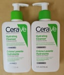 2 X CeraVe Hydrating Cleanser For Normal To Dry Skin 236ml NEW FREE P&P