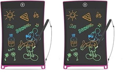 GUYUCOM Tablette Dessin Enfant 8,5 Pouces Ecriture LCD et Tablette Magique Enfant pour Les Enfants avec Une Ligne Colorée et Plus Lumineuse,Grands Cadeauxs pour 3 4 5 6 7 Ans Garçons Filles (Rose)