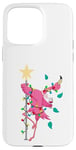 iPhone 15 Pro Max Pink Flamingo Christmas Case